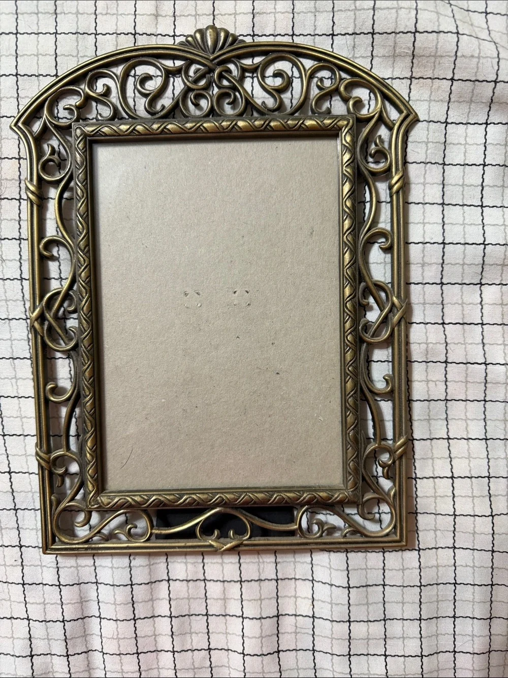 Ornate Brass-Tone Decorative Picture Frame - Classic Home Accent